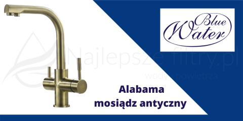 Bateria trójdrożna Alabama mosiądz antyczny Blue Water Bateria trójdrożna Alabama mosiądz antyczny Blue Water