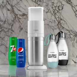 Saturator SodaStream DUO + 2x MY ONLY Bottle+ 2 syropy (PEPSI, 7UP)